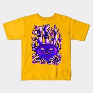 the blue clown with a fake smile Kids T-Shirt